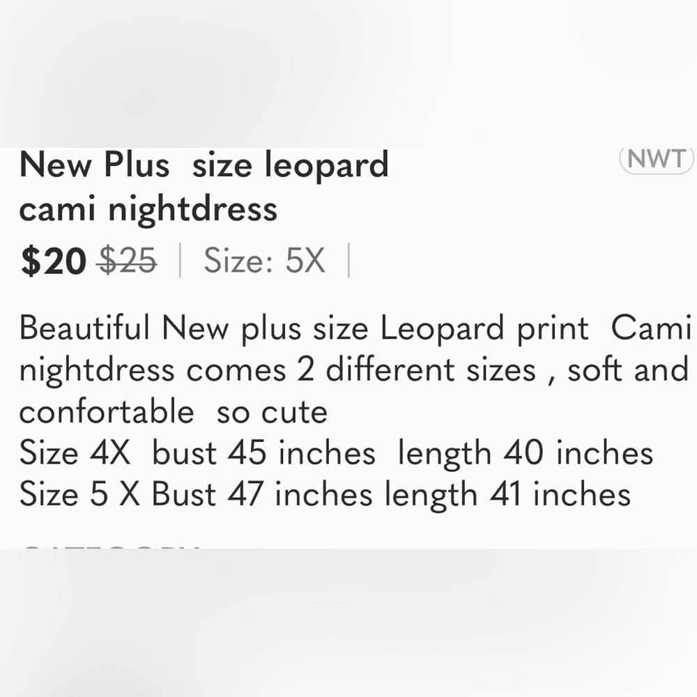 🌺🌹🌸Deal of the day 🐆New Plus size leopard cami nightdress varied sizes - Picture 6 of 6